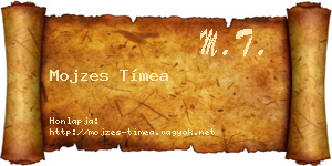 Mojzes Tímea névjegykártya