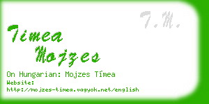 timea mojzes business card